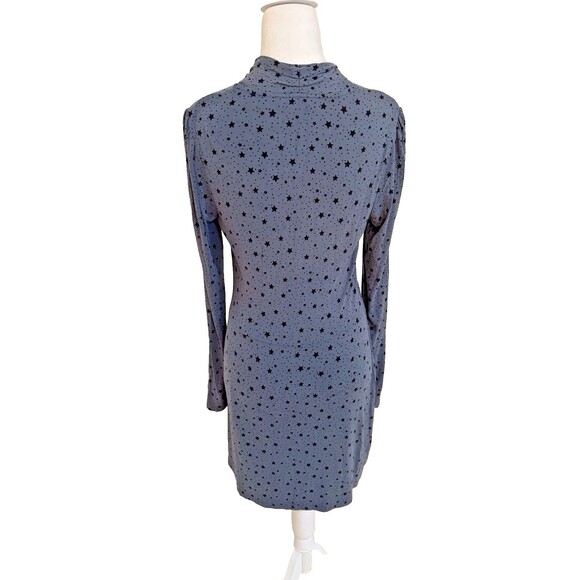 Boden Betty Dress Size 2 Gray Black Cosmic Stars Soft STRETCHY Swingy Comfy - Picture 3 of 12
